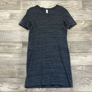 Alternative Apparel women’s gray ribbed tshirt dress, medium